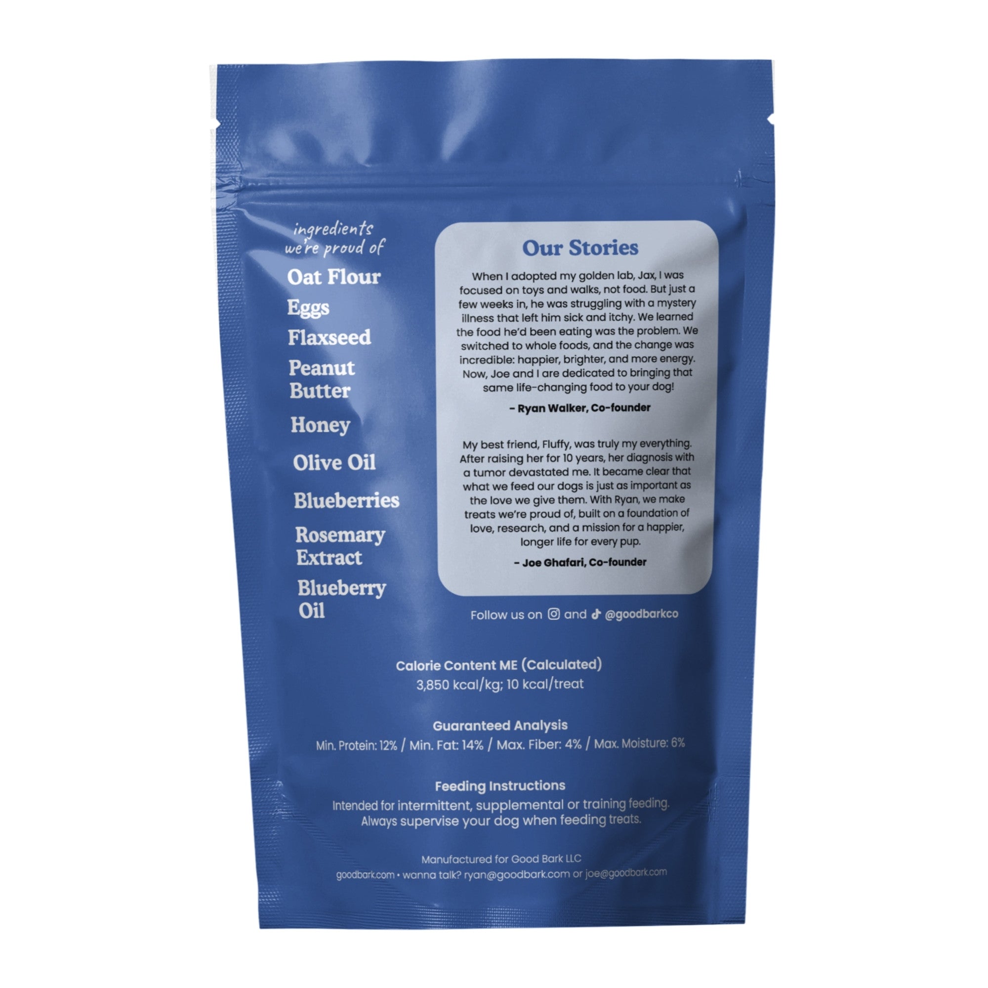 Peanut Butter and Blueberry Treats - Good Bark