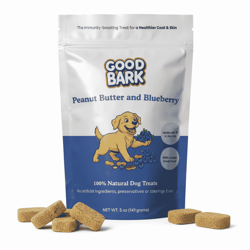 Peanut Butter and Blueberry Treats - Good Bark
