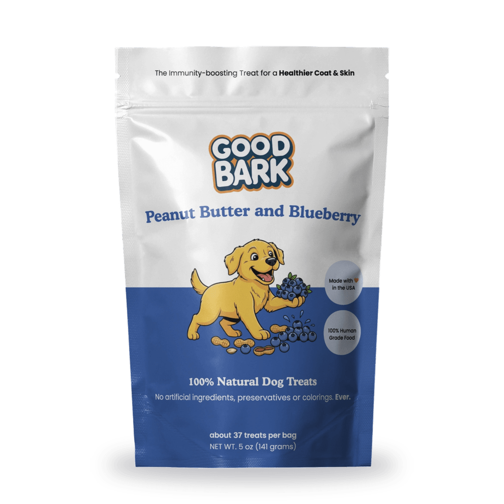 Peanut Butter and Blueberry Treats - Good Bark