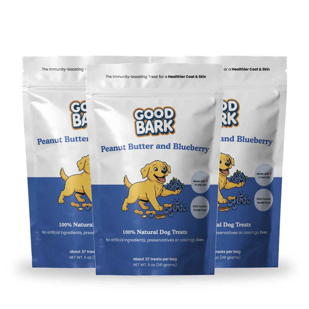 Peanut Butter and Blueberry Treats - Good Bark