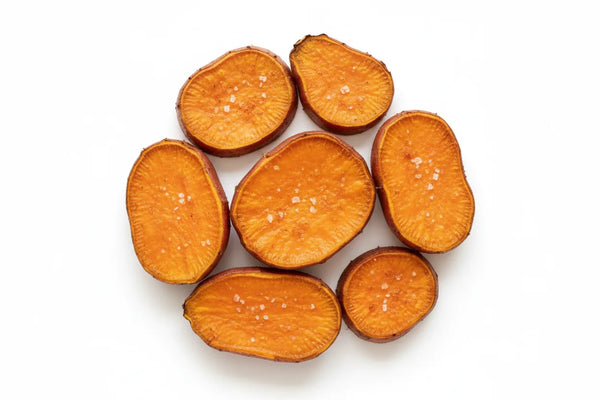 Fresh sweet potato, a key ingredient in Good Bark natural dog treats