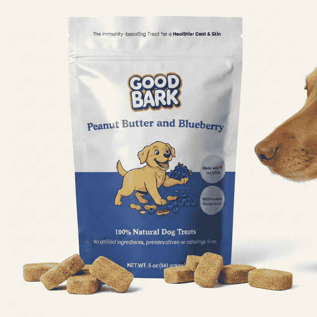 Peanut Butter and Blueberry Treats - Good Bark